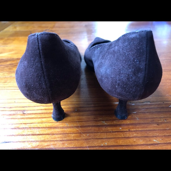 Manolo Blahnik kitten heels brown suede Italy 10 - Picture 5 of 6